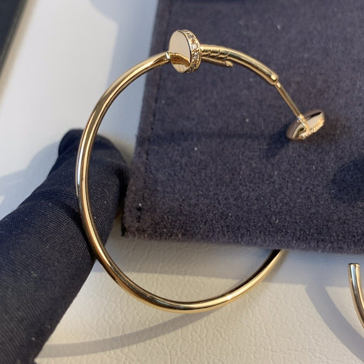 [⭐Shinejoy]JUSTE EARRINGS GOLD DIAMONDS 1.8MM