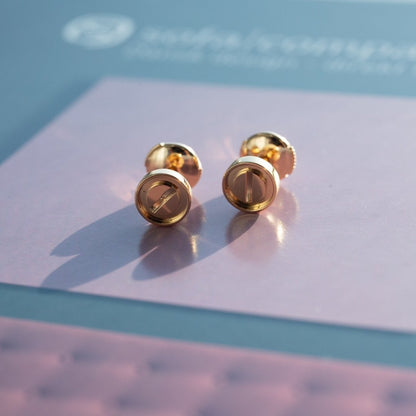 [⭐Shinejoy]LOVE EARRINGS PINK GOLD 10MM