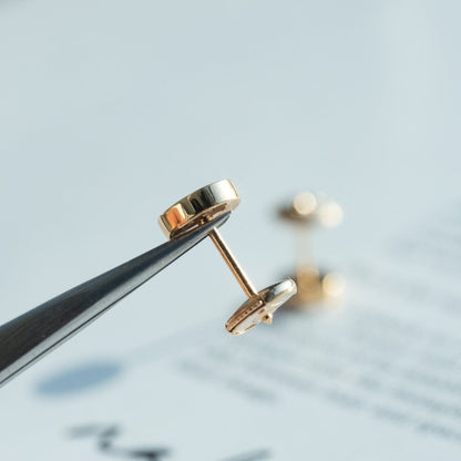 [⭐Shinejoy]LOVE EARRINGS PINK GOLD 10MM