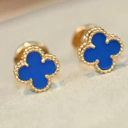 [⭐Shinejoy]CLOVER MINI 9.5MM TURQUOISE EARRINGS