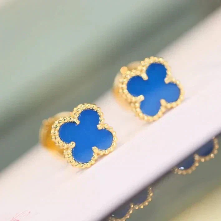 [⭐Shinejoy]CLOVER MINI 9.5MM TURQUOISE EARRINGS