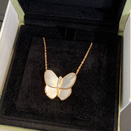 [⭐Shinejoy]BUTTERFLY GOLD MOP DIAMOND NECKLACE