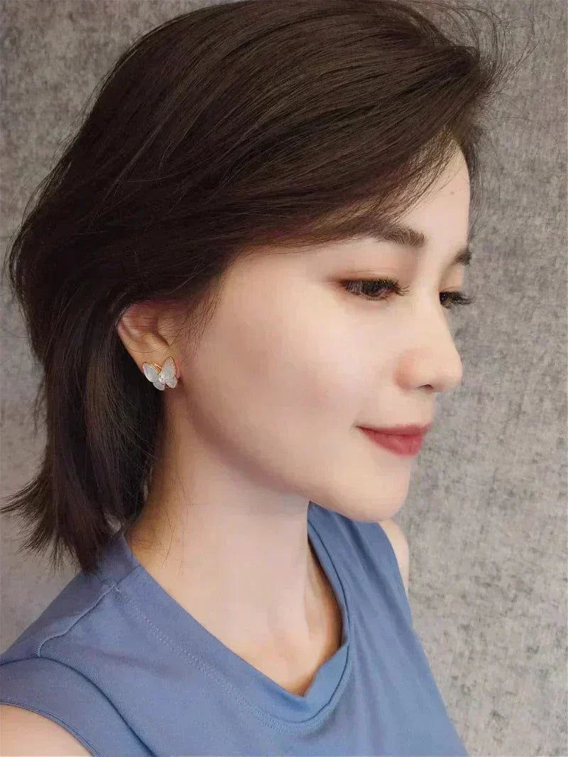 [⭐Shinejoy]BUTTERFLY MOP DIAMOND EARRINGS