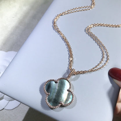 [⭐Shinejoy]CLOVER 25MM GOLD DARK MOP BIG CLOVER NECKLACE