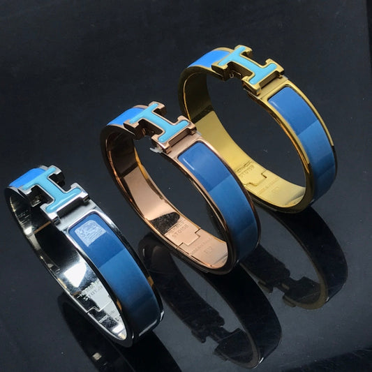 [⭐Shinejoy]H BRACELET BLUE RAINBOW CERAMIC