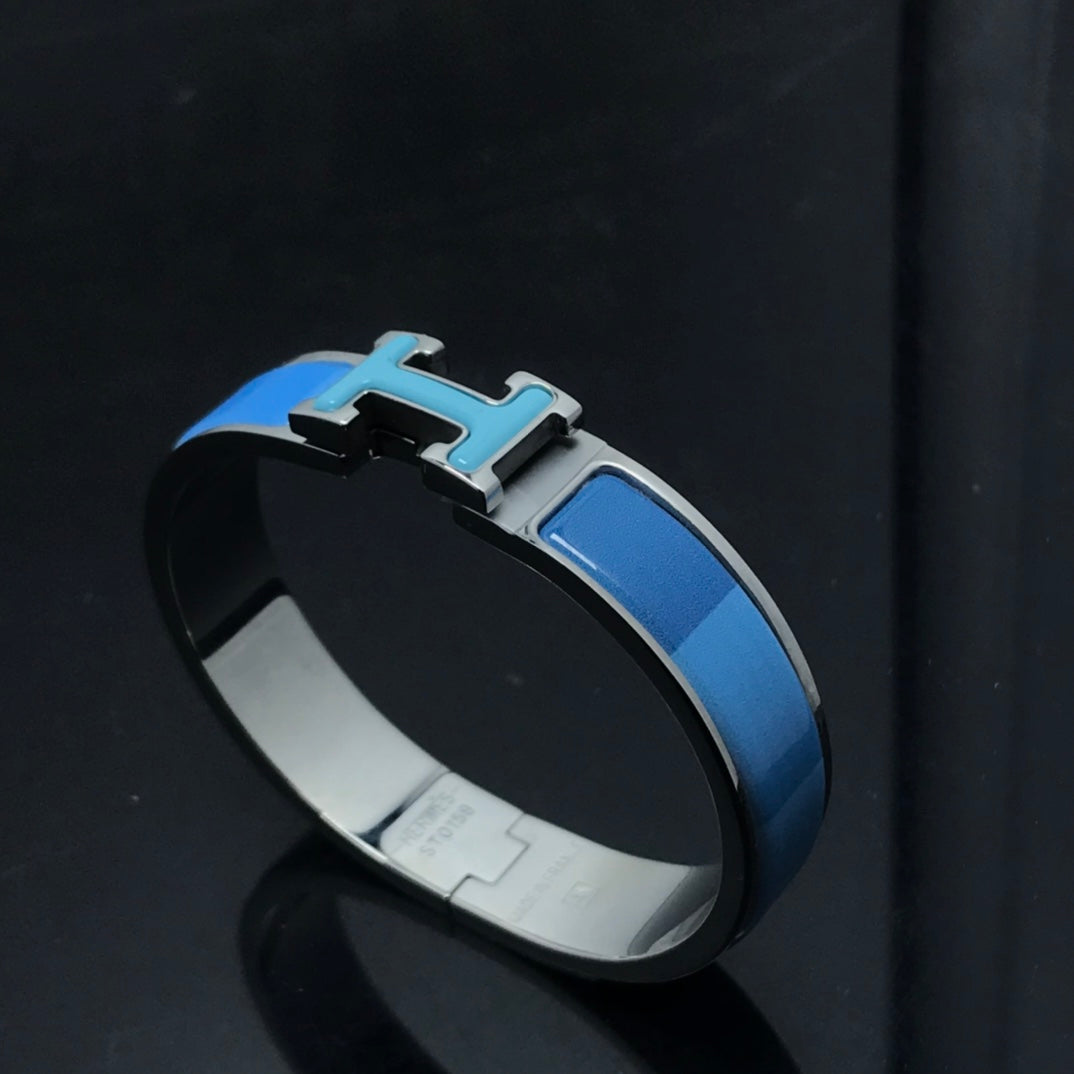 [⭐Shinejoy]H BRACELET BLUE RAINBOW CERAMIC