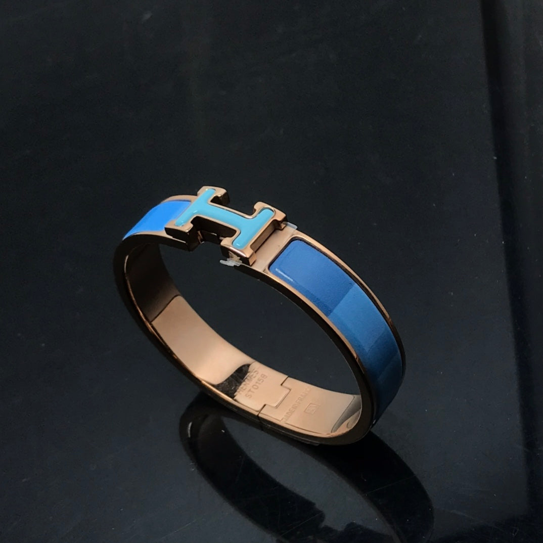 [⭐Shinejoy]H BRACELET BLUE RAINBOW CERAMIC