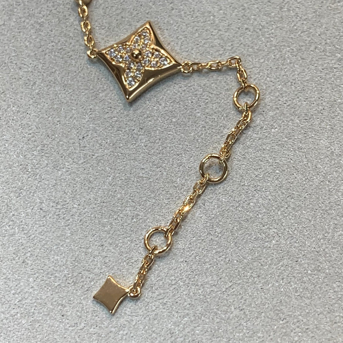 [⭐Shinejoy]STAR AND SUN 4 MOTIFS GOLD DIAMONDS BRACELET