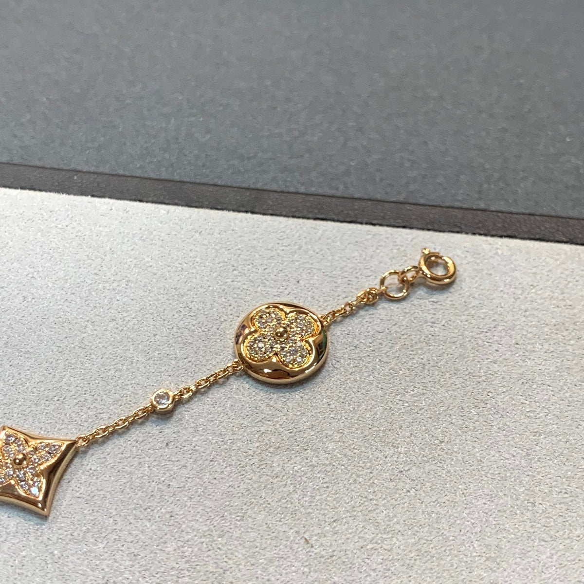 [⭐Shinejoy]STAR AND SUN 4 MOTIFS GOLD DIAMONDS BRACELET