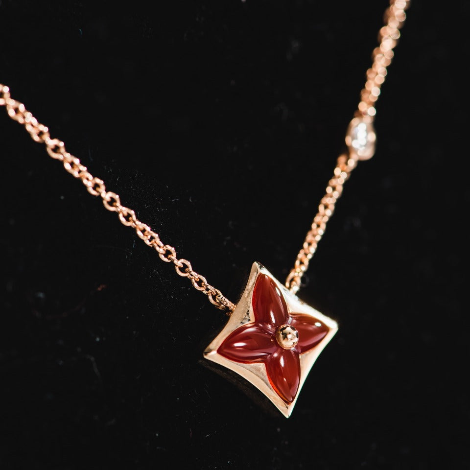 [⭐Shinejoy]STAR NECKLACE PINK GOLD 1 DIAMOND