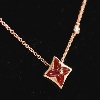 [⭐Shinejoy]STAR NECKLACE PINK GOLD 1 DIAMOND