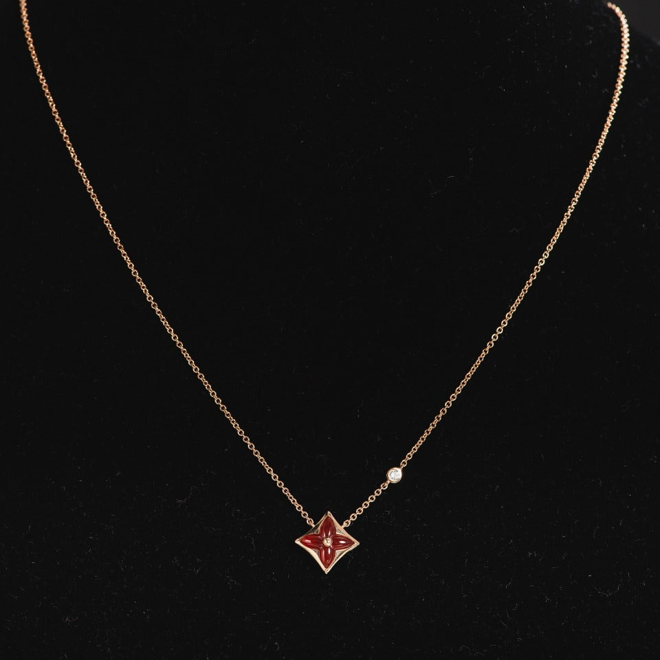 [⭐Shinejoy]STAR NECKLACE PINK GOLD 1 DIAMOND