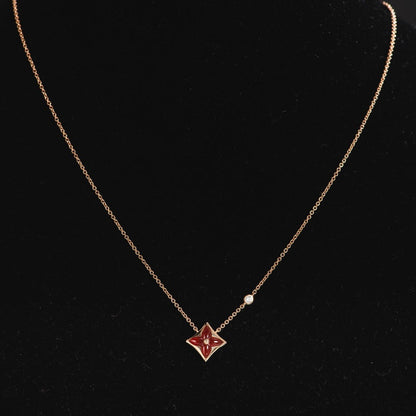 [⭐Shinejoy]STAR NECKLACE PINK GOLD 1 DIAMOND