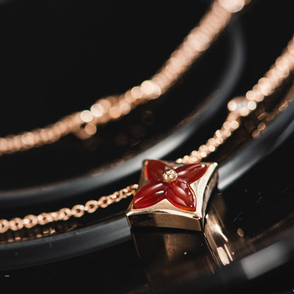 [⭐Shinejoy]STAR NECKLACE PINK GOLD 1 DIAMOND