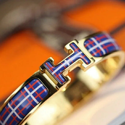 [⭐Shinejoy]H TARTAN BRACELET 12MM