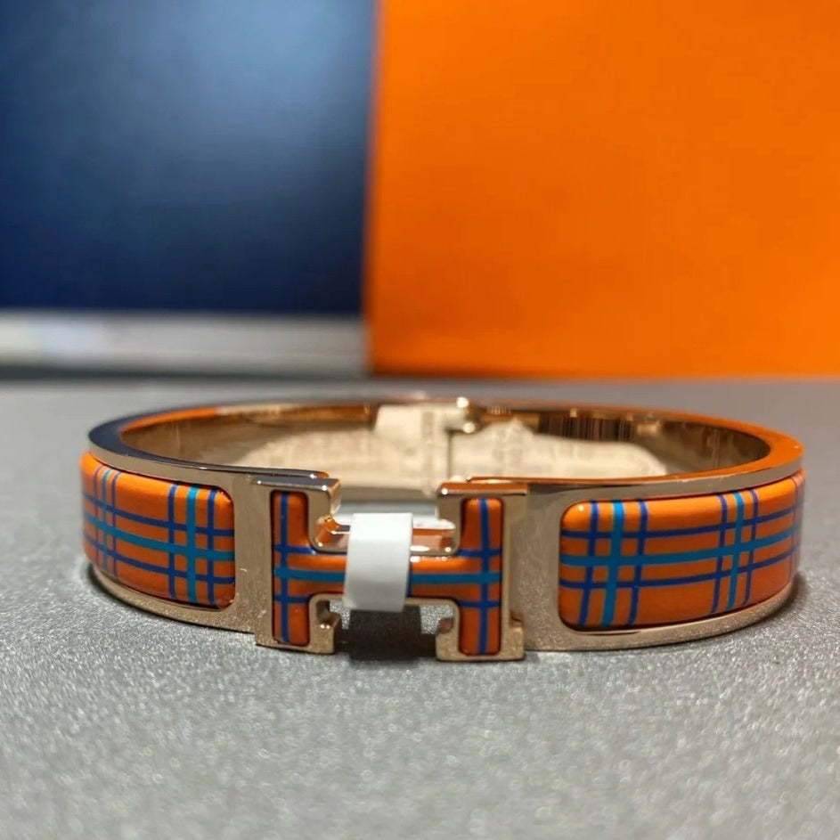 [⭐Shinejoy]H TARTAN BRACELET 12MM