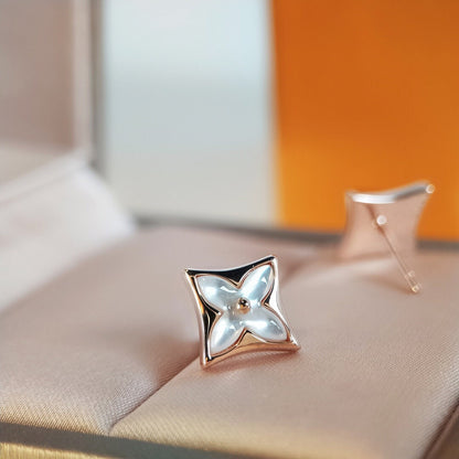 [⭐Shinejoy]STAR MOP PINK GOLD EARRINGS