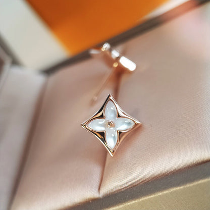 [⭐Shinejoy]STAR MOP PINK GOLD EARRINGS