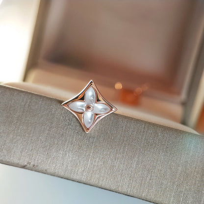 [⭐Shinejoy]STAR MOP PINK GOLD EARRINGS