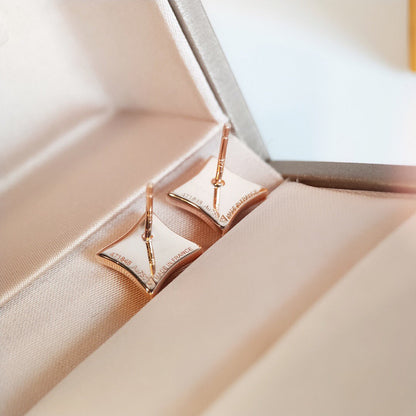 [⭐Shinejoy]STAR MOP PINK GOLD EARRINGS