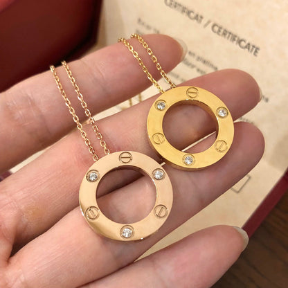 [⭐Shinejoy]LOVE NECKLACE 16MM 3 DIAMONDS