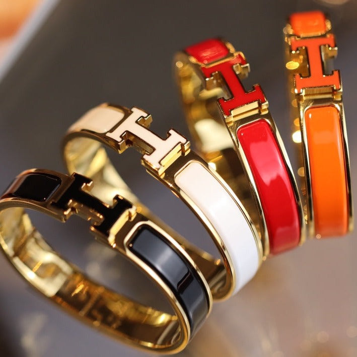 [⭐Shinejoy]H BRACELET 12MM GOLD