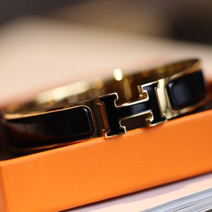 [⭐Shinejoy]H BRACELET 12MM GOLD
