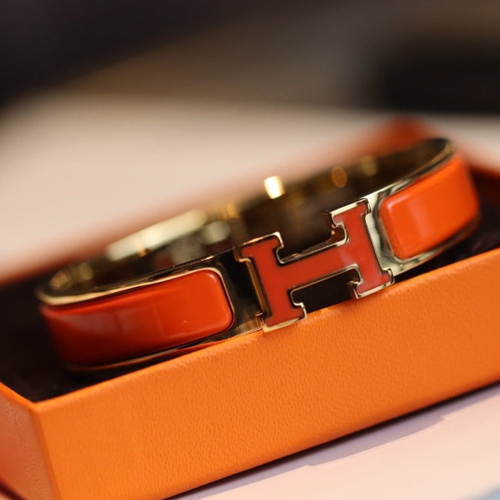 [⭐Shinejoy]H BRACELET 12MM GOLD
