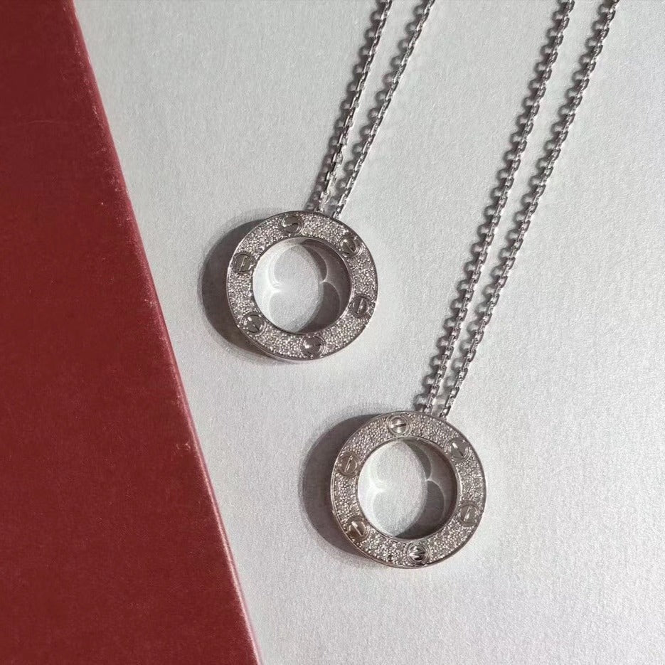 [⭐Shinejoy]LOVE NECKLACE ADJUSTABLE SILVER