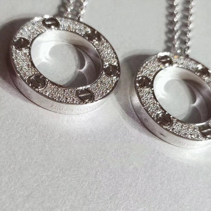 [⭐Shinejoy]LOVE NECKLACE ADJUSTABLE SILVER