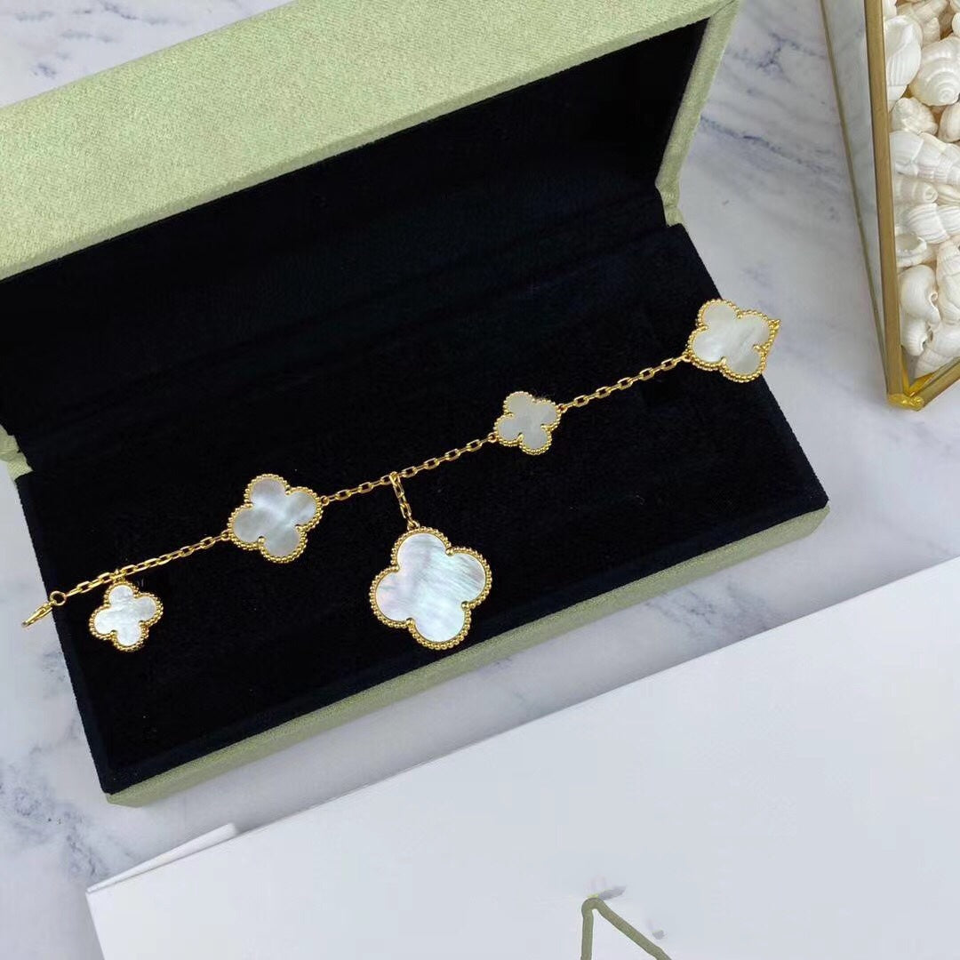 [⭐Shinejoy]MAGIC CLOVER MOP GOLD BRACELET 5 MOTIFS