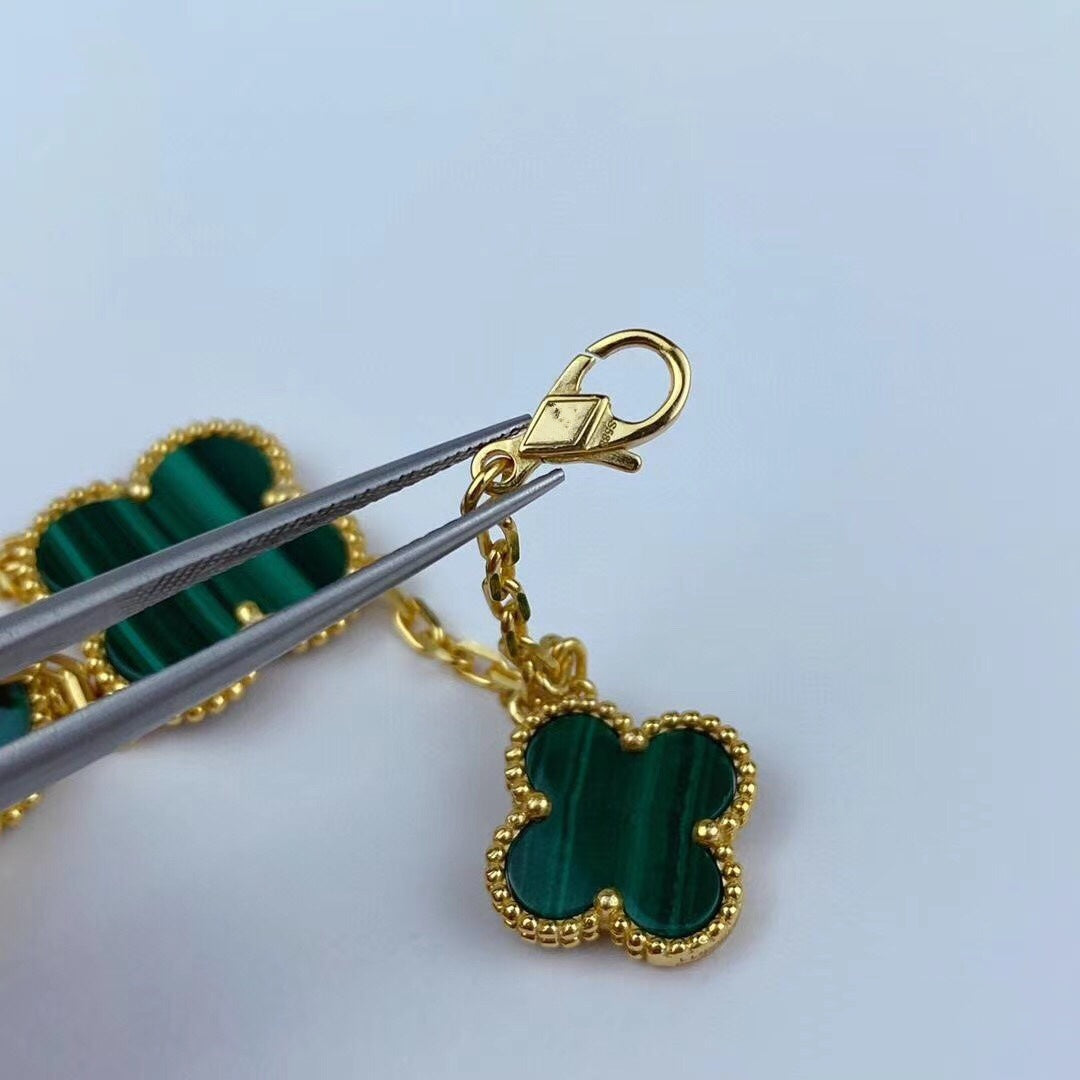 [⭐Shinejoy]MAGIC CLOVER MALACHITE GOLD BRACELET 5 MOTIFS