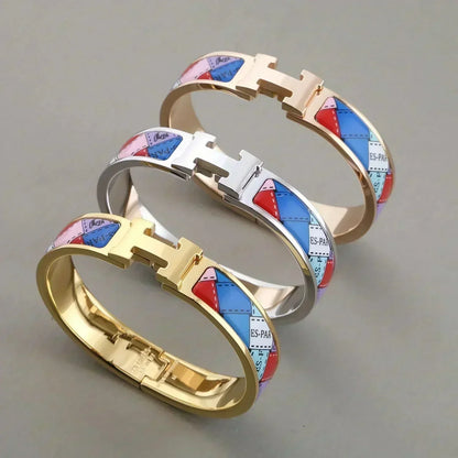 [⭐Shinejoy]H BRACELET DOTTED BORDER 12MM