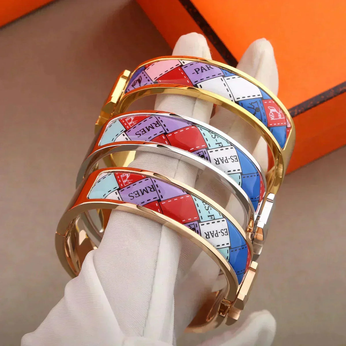 [⭐Shinejoy]H BRACELET DOTTED BORDER 12MM