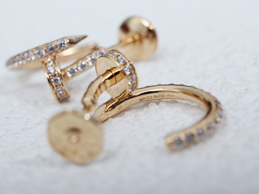[⭐Shinejoy]JUSTE EARRINGS 12.75MM PINK GOLD DIAMOND