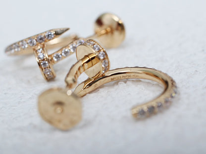 [⭐Shinejoy]JUSTE EARRINGS 12.75MM PINK GOLD DIAMOND