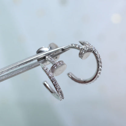 [⭐Shinejoy]JUSTE EARRINGS 12.75MM SILVER DIAMOND