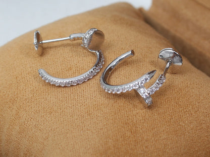 [⭐Shinejoy]JUSTE EARRINGS 12.75MM SILVER DIAMOND