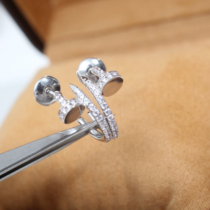 [⭐Shinejoy]JUSTE EARRINGS 12.75MM SILVER DIAMOND