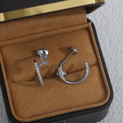 [⭐Shinejoy]JUSTE EARRINGS 12.75MM SILVER DIAMOND