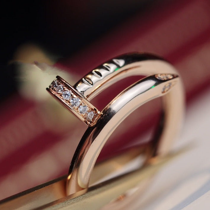 [⭐Shinejoy]JUSTE RING 2.65MM PINK GOLD DIAMOND
