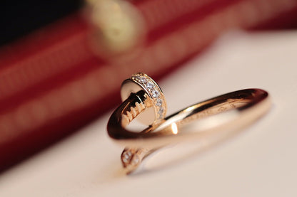 [⭐Shinejoy]JUSTE RING 2.65MM PINK GOLD DIAMOND