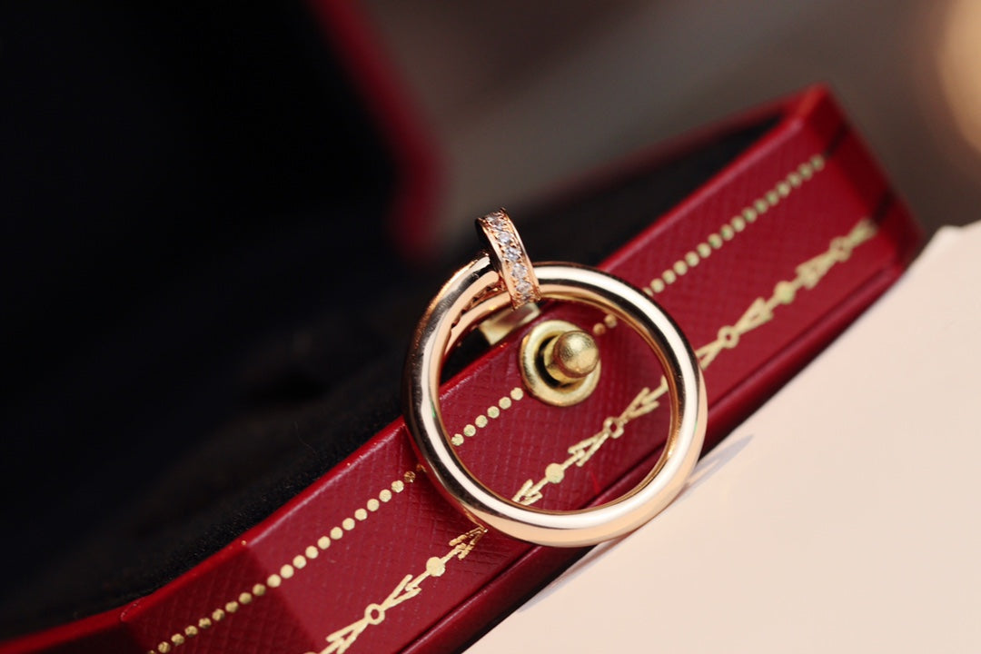 [⭐Shinejoy]JUSTE RING 2.65MM PINK GOLD DIAMOND