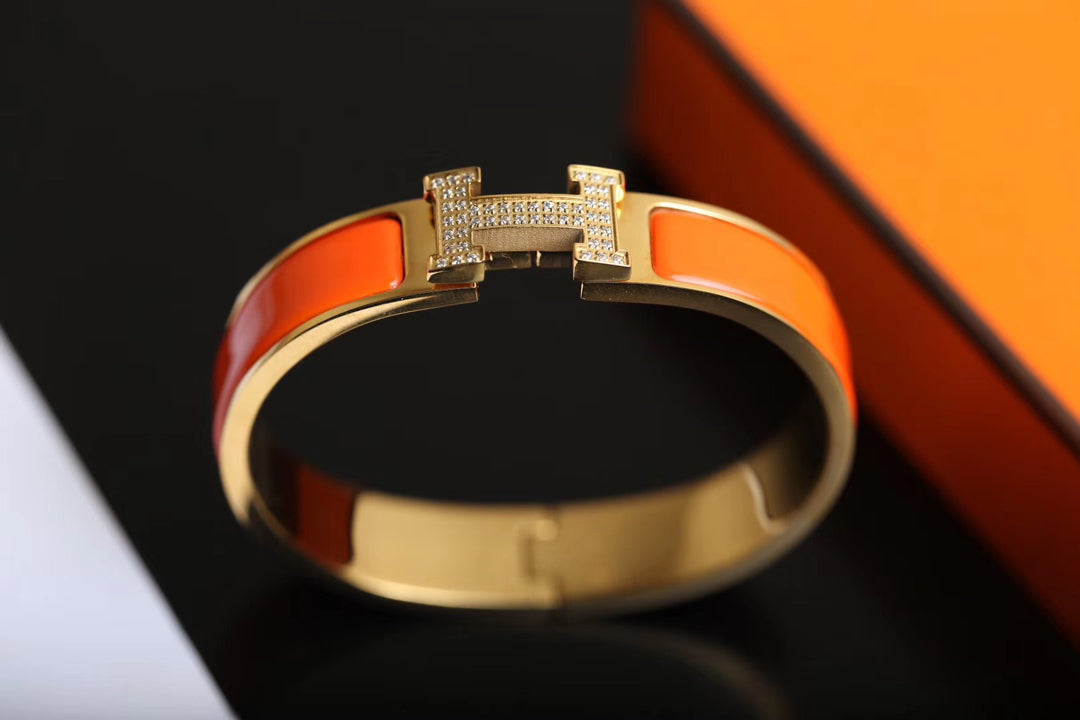 [⭐Shinejoy]H BRACELET GOLD DIAMOND