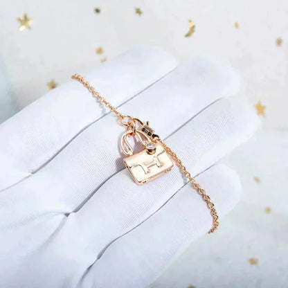 [⭐Shinejoy]AMULETTE PEDANT ROSE GOLD NECKLACE