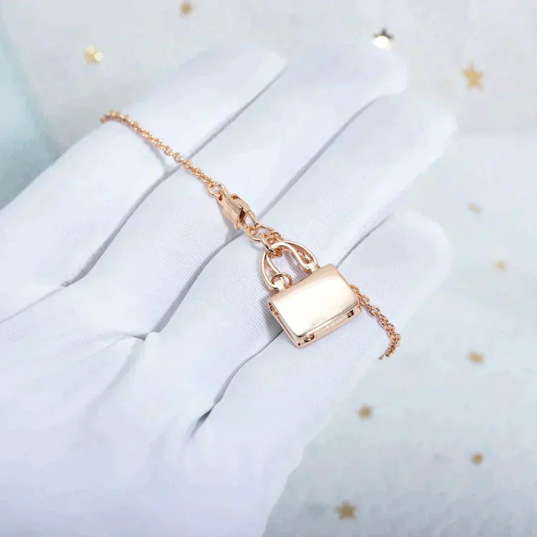 [⭐Shinejoy]AMULETTE PEDANT ROSE GOLD NECKLACE