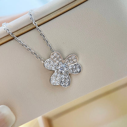 [⭐Shinejoy]CLOVER DIAMOND NECKLACE SILVER