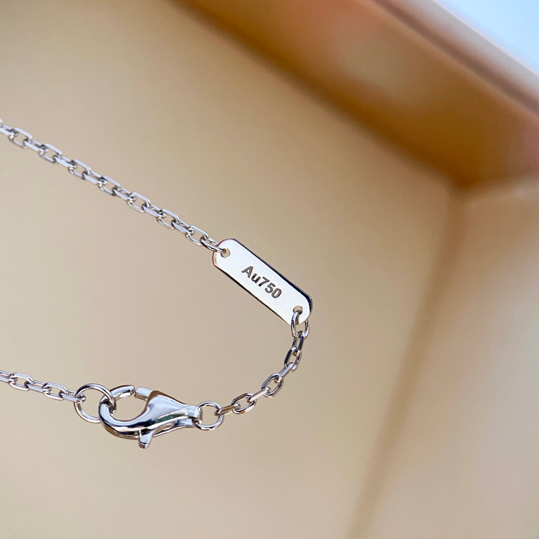 [⭐Shinejoy]CLOVER DIAMOND NECKLACE SILVER