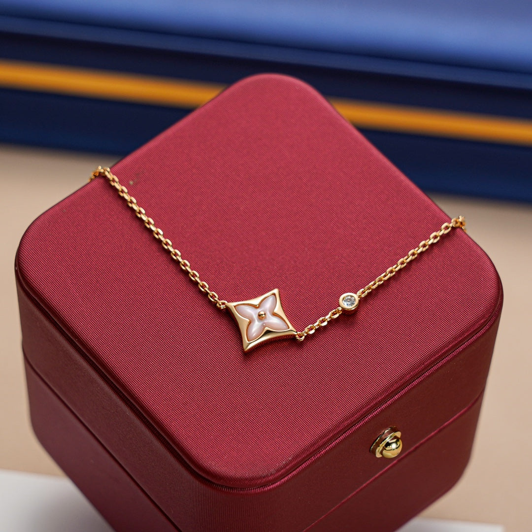 [⭐Shinejoy]STAR 1 DIAMOND PINK GOLD BRACELET