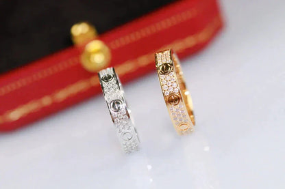 [⭐Shinejoy]LOVE RING 3.6MM DIAMOND PAVED